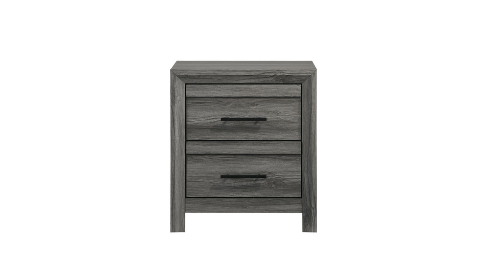 English Elm Denver Modern 2-Drawer Nightstand In Versatile Gray Wood Finish For Stylish Bedroom Storage Solutions B009P272309