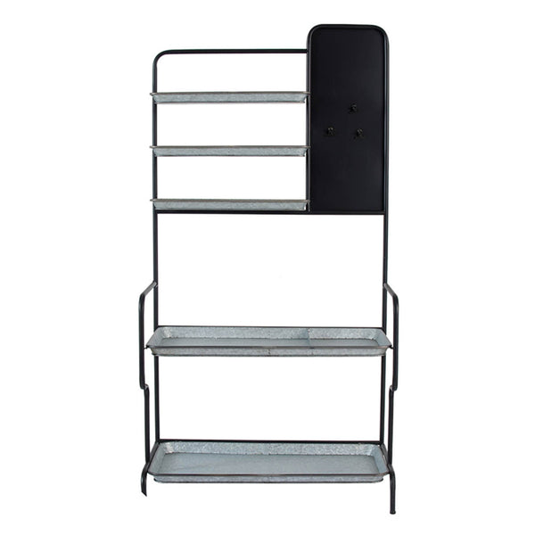 English Elm 36x18.5x70" Industrial Iron Tiered Shelf with Magnetic Board for Kitchen or Patio W2078P499968