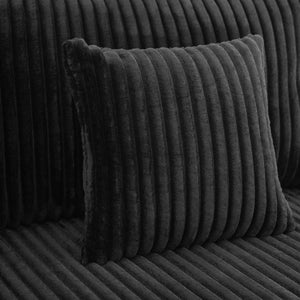 English Elm Swivel Barrel Accent Chair Chenille Tufted Round Club Seat for Living Room Lounge Black N719S002270B