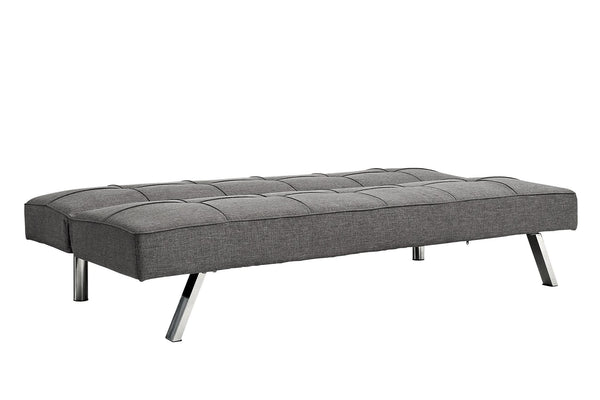 English Elm METAL Futon Sofa Bed Grey Fabric - Multifunctional Reclining Sofa, Space-Saving, 650LB Capacity W2297P284114