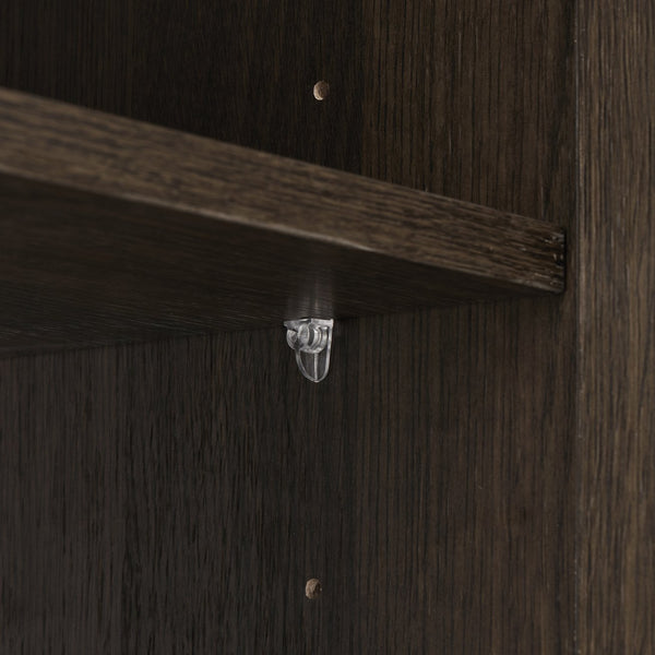 English Elm Galan60F" Smoked Oak Freestanding Bathroom Vanity With Soft-Close Doors & Sleek Black Sink Basin W1865S00154