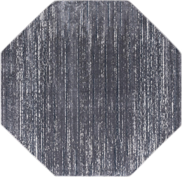 Unique Loom Oasis Calm Machine Made Abstract Rug Gray, Ivory 7' 1" x 7' 1"