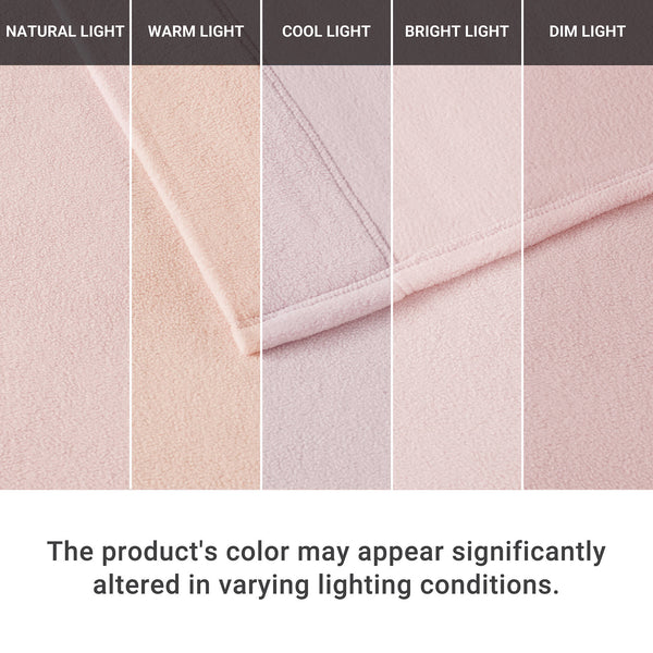 JLA Home True North by Sleep Philosophy - Sheet Micro Fleece Sheet Set — Ultra-Soft, OEKO-TEX Certified, Breathable Warmth, Pill-Resistant Comfort Blush TN20-0524
