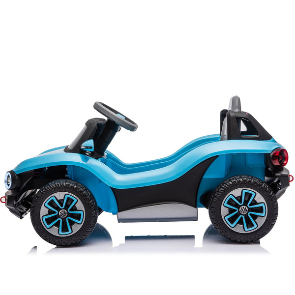 English Elm 12v Licensed Volkswagen Beetle Ride on Car with Remote Control and Suspension for Kids Blue W1578P418192