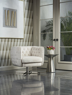 Sunpan Carmel End Table - Stunning Tapered Design for Contemporary Living Spaces, Perfect for Home or Office Stainless Steel