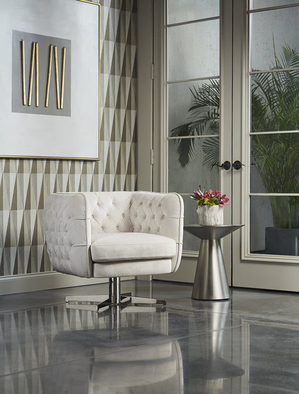 Sunpan Carmel End Table - Stunning Tapered Design for Contemporary Living Spaces, Perfect for Home or Office Stainless Steel