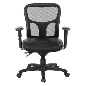 OSP Home Furnishings Progrid® Ergonomic High Back Office Chair with Lumbar Support and Adjustable Arms 98346