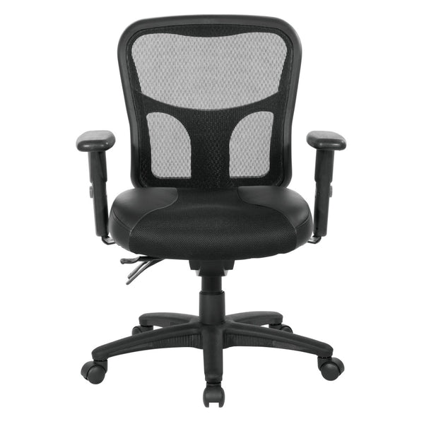 OSP Home Furnishings Progrid® Ergonomic High Back Office Chair with Lumbar Support and Adjustable Arms 98346