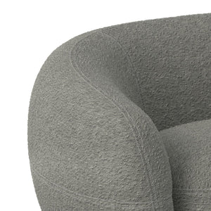 English Elm Sherri 89-inch Sofa with Curved Mid-Century Bouclé Upholstery, Durable Frame, Spacious Seating Gray B136P364320