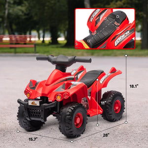English Elm Qaba 6v Battery Powered Kids Atv Ride on Four Wheeler with Music Ages 2 to 6 W2225P249803
