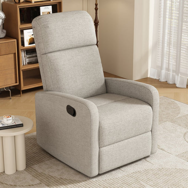 English Elm Christopher Knight Home® - Modern Recliner Plush Manual Recliner Chair with Ergonomic Support, 3-Position Backrest, Durable Fabric Comfort Wheat N763P256491A
