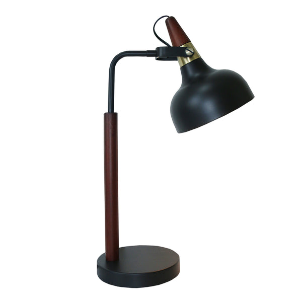 English Elm Ashcroft Furniture - New Compact Modern Desk Lamp - Stylish Black Cone Shade For Bedside, Study, Reading & Office Use B183P315124