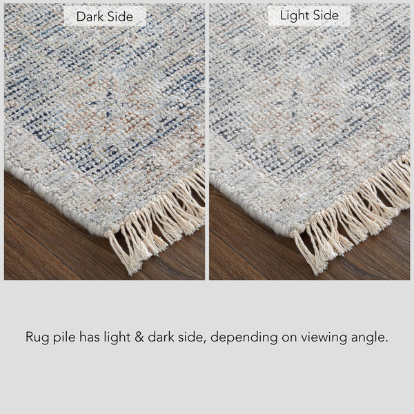 Feizy Rugs Caldwell Handwoven Wool And Viscose Area Rug – Bohemian Elegance For A Serene Home Atmosphere Gray,Blue,Taupe Wool,Viscose 8798799fgry000h00