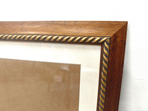 English Elm 24x32 Solid Wood Picture Frame with Replaceable Canvas, Organic Acrylic Glass, Elegant Wall Art Decor Brown T3976P383249