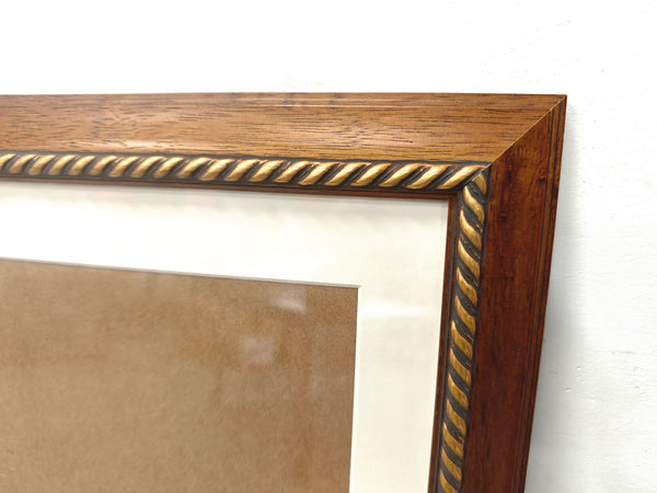 English Elm 24x32 Solid Wood Picture Frame with Replaceable Canvas, Organic Acrylic Glass, Elegant Wall Art Decor Brown T3976P383249