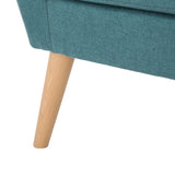 Christopher Knight Home® - Noble House - Merel Mid Century Modern Dark Teal Fabric Club Chair