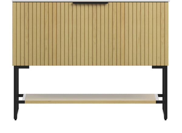 English Elm 36" Muri Oak Woodgrain Plywood Bathroom Vanity Cabinet with Soft Close Doors W2615P338074