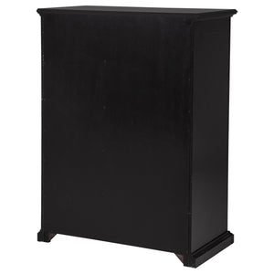 English Elm Anzio Six Drawer Tall Chest Matte Finish Modern Storage for Small Bedroom Spaces Black B062P451784