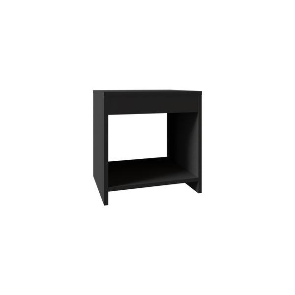 English Elm Night Night Table 16.5"H Engineered Wood Bedside Table with Spacious Shelf, Compact Modern Design Black 17.72 L x 15.75 W x 3.54 H B097P250887