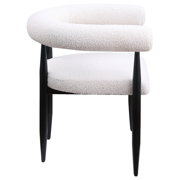 English Elm 2pc Mid-century Dining Side Chairs with Foam Padded Seats and Spindle Back in Neutral Wheat Upholstery Black,White 55.12 L x 32.68 W x 7.87 H B011P301320