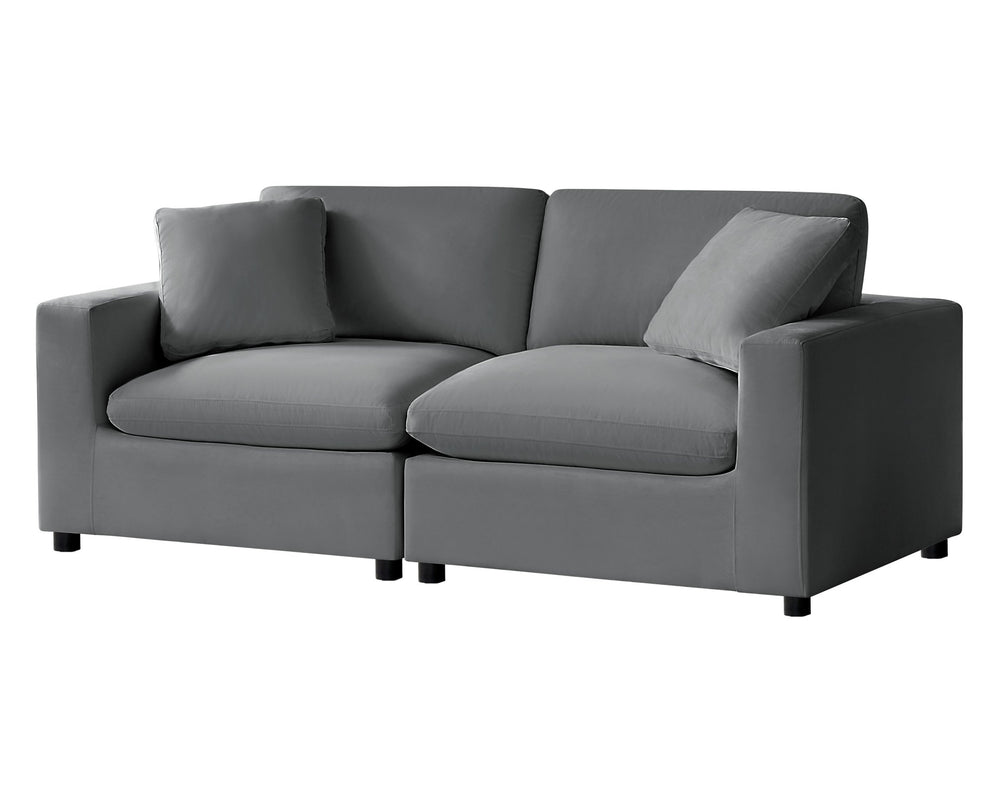 English Elm Caylie Modular 2-Piece Sofa In Charcoal - Luxurious Comfort, Durable Design & Easy Care Upholstery B050S00023