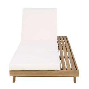 English Elm Lounge Chaise Outdoor Acacia Wood Slatted Frame with Water Resistant Cushion Resort Style N770P442L317C