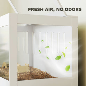English Elm Pet Hamster Enclosure with Acrylic Panels Lockable Top Mdf Frame and Enrichment Accessories T3971P407521