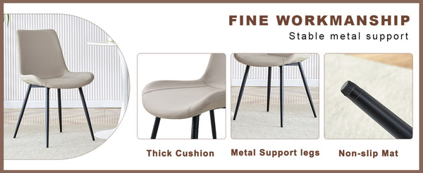 English Elm Table Set With Adjustable Height, Walnut Wood Finish & 4 Warm Gray Pu Chairs For Modern Living W1151S03997-GIGA