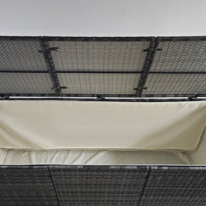 English Elm Outsunny 175 Gallon Outdoor Storage Box - Weather-Resistant Pe Rattan Wicker For Cushions & Toys W2225P200689-GIGA