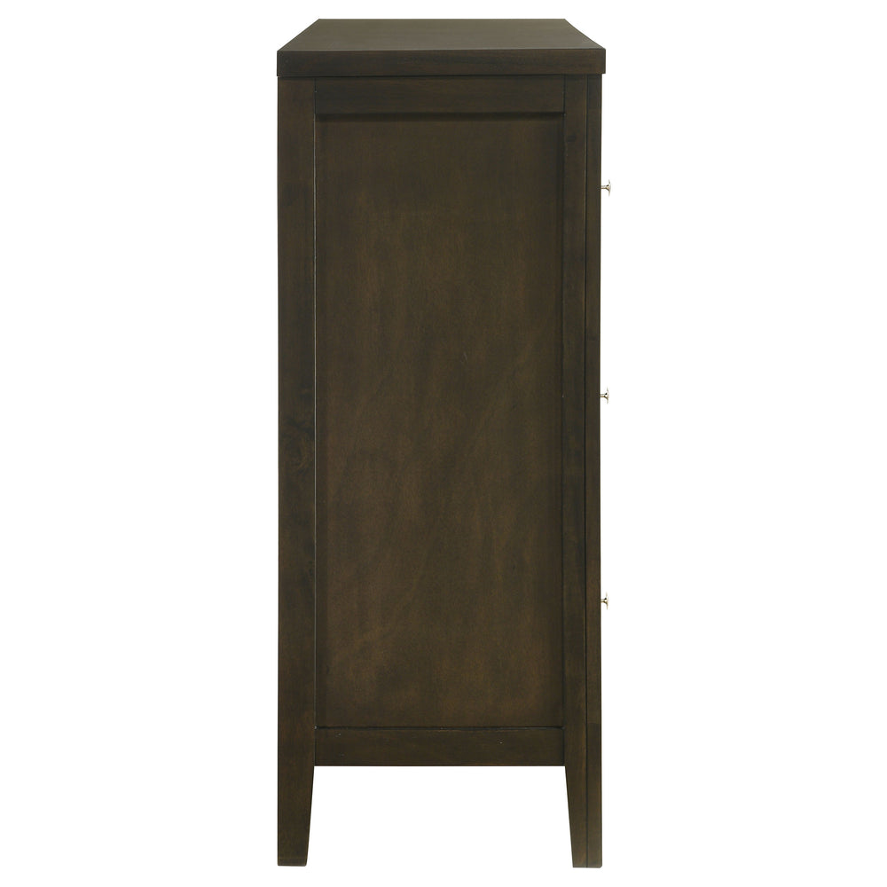 English Elm Clement 6-Drawer Dresser Cabinet In Dark Cocoa – Elegant Storage Solution For Modern Bedrooms B062P375567