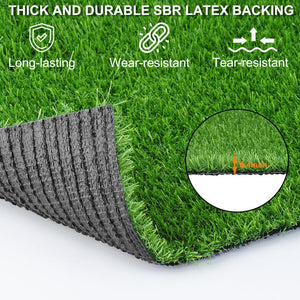 English Elm 5ftx10ft Outdoor Artificial Grass Rug Thick Pe Turf Mat for Patio Pets Garden W1790P396378