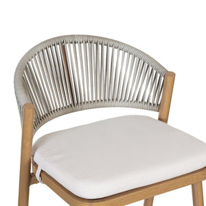 English Elm Christopher Knight Home® - Outdoor Scallop-Back Barstools Set Of 2 - 30.25" Seat Height, Maple Finish, Durable Aluminum Frame N772P245120W