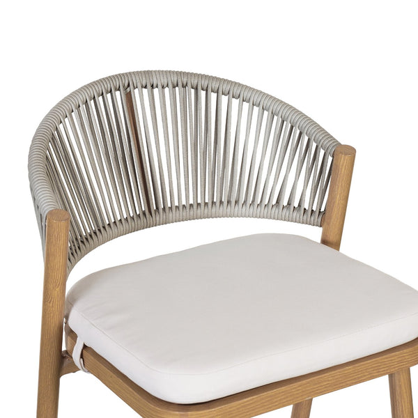 English Elm Christopher Knight Home® - Outdoor Scallop-Back Barstools Set Of 2 - 30.25" Seat Height, Maple Finish, Durable Aluminum Frame N772P245120W