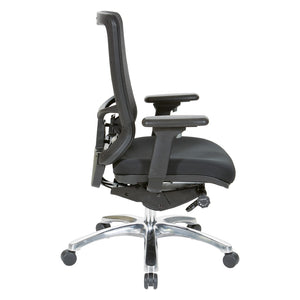 OSP Home Furnishings Mesh High Back Ergonomic Office Chair with Lumbar Support Padded Seat and Tilt Control 97720C-30