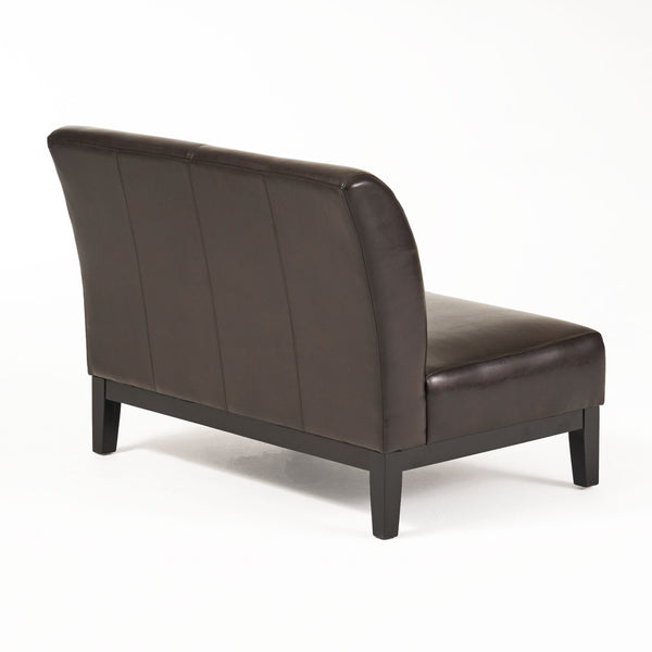 English Elm Love Seat Pu Leather Compact Loveseat with Tapered Rubberwood Legs for Apartments N771P262600W