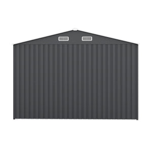 English Elm Campcraft Metal Storage Shed 10x14 Ft with Lockable Doors Vented Sloped Roof Backyard W1598S00035