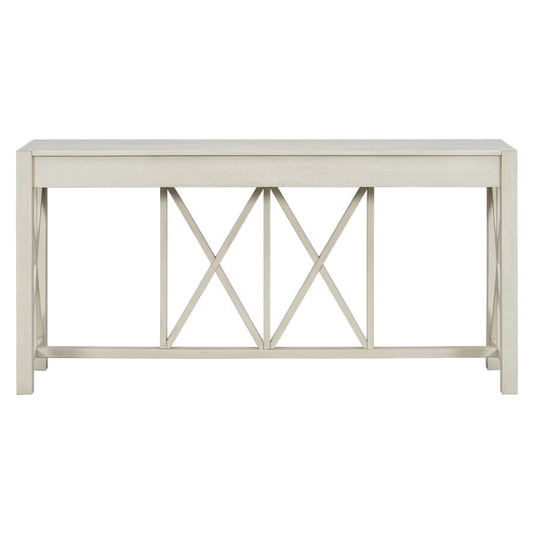 English Elm U_Style 60'' Modern Acacia Console Table With 4 Drawers & Open Shelf - Perfect For Entryways & Living Rooms N711P289747A-GIGA