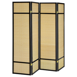 English Elm Sensei Woven Bamboo Folding Screen Fsc Pine Frame Four Panel Room Divider B062P451672