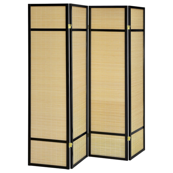 English Elm Sensei Woven Bamboo Folding Screen Fsc Pine Frame Four Panel Room Divider B062P451672