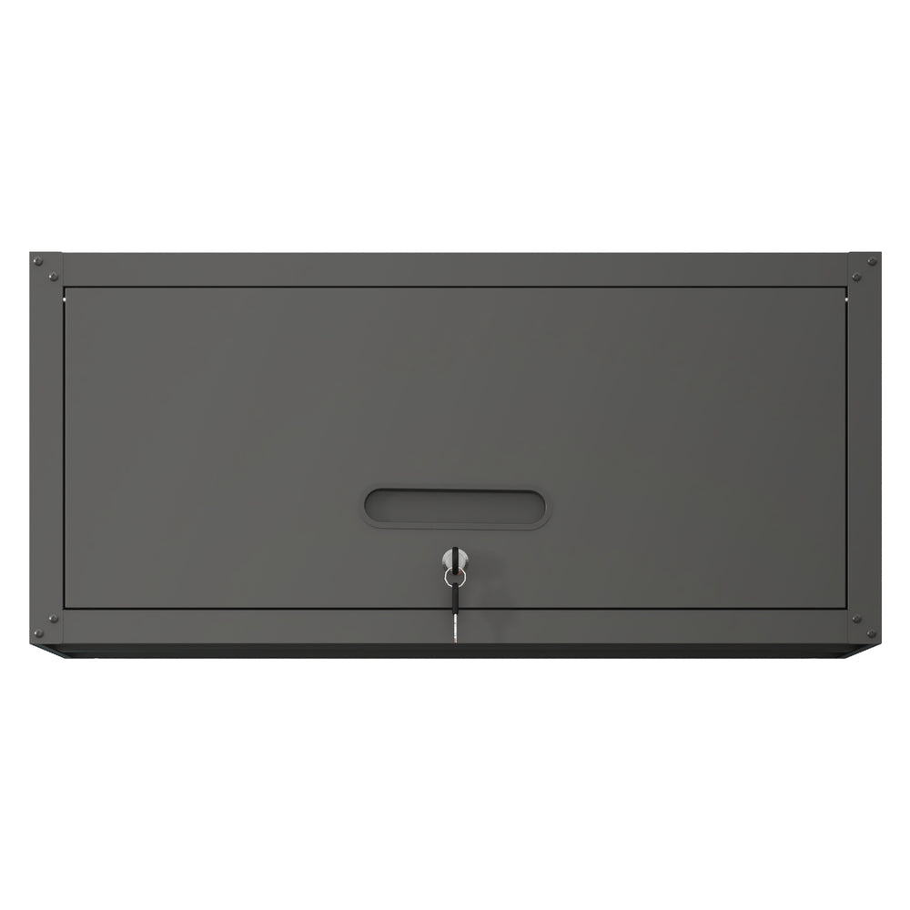 English Elm Heavy Duty Wall Mounted Steel Cabinet Locking Lift Door Garage Workshop Storage Black T2398P236482