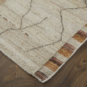 Feizy Rugs Kasbah Hand-knotted Wool Rug - Moroccan-inspired Eclectic Design For Bohemian Home Decor Bliss Ivory,Tan,Orange Wool Kas69g0fbgemltf99