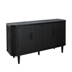 English Elm Accent Storage Cabinet - Modern Freestanding Buffet With Adjustable Shelves For Stylish Organization W2729P202565