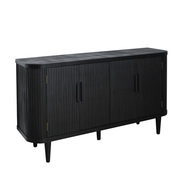 English Elm Accent Storage Cabinet - Modern Freestanding Buffet With Adjustable Shelves For Stylish Organization W2729P202565