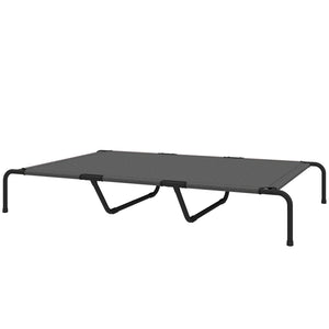 English Elm Large Elevated Dog Bed Powder Coated Steel Frame Teslin Mesh for Extra Big Breeds Black,Gray T3971P440346