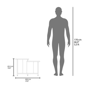 English Elm Coffee Coffee Table 16.6" H Compact Engineered Wood Accent Table for Living Rooms, Modern Minimalist Style Durable Finish Natural Wood 29.53 L x 22.05 W x 3.54 H B097P296821