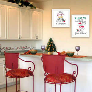 English Elm Trendy Decor 4u Holiday Humor Two Piece Framed Wood Wall Art for Festive Home B067P256619