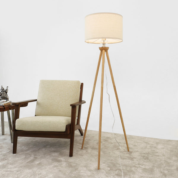 English Elm Ashcroft Furniture - Tall Wooden Strip Floor Lamp - Energy-Efficient Led Light For Modern Living Room & Office Spaces B183P315094