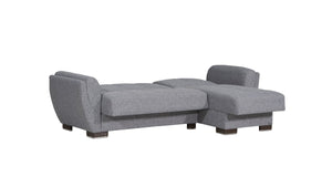 English Elm Primenest Skyhaven Convertible Chaise Lounge With Storage & Sleeper - Modern Gray Chenille Comfort B030P303523-GIGA