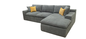 English Elm Coffee-bean Sculpted Sectional Sofa Curved Pod Cushions Corner Living Room Lounge B2748S00127
