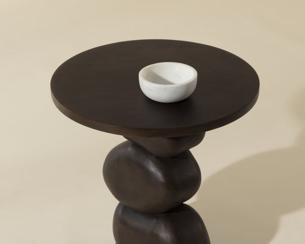 Sunpan Paplo End Table - Stylish Modern Design, Durable Wood Construction, Perfect for Any Living Space Medium Brown